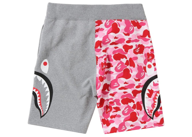 BAPE ABC Camo Side Shark Sweat Shorts Pink