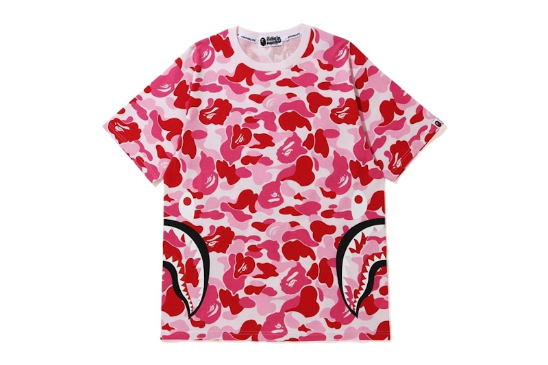 BAPE ABC Camo Side Shark Tee Pink