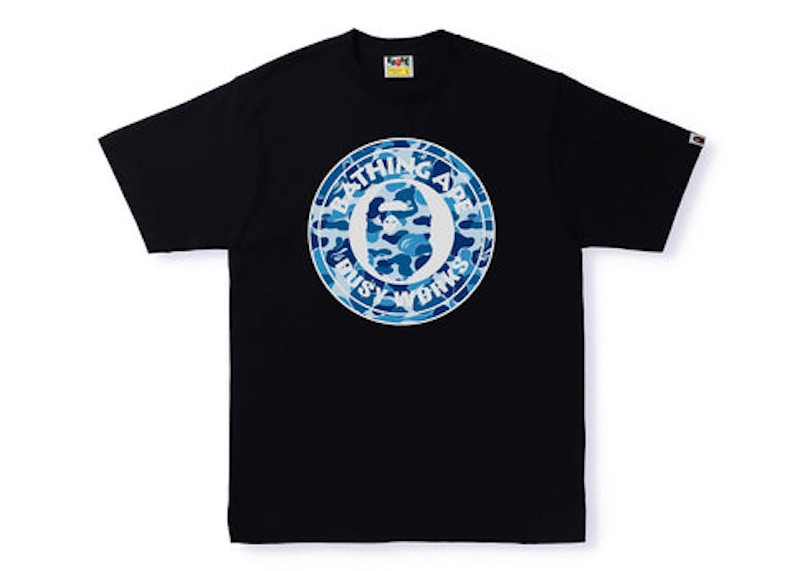 BAPE ABC Camo Single Color Busy Works Tee Black Blue