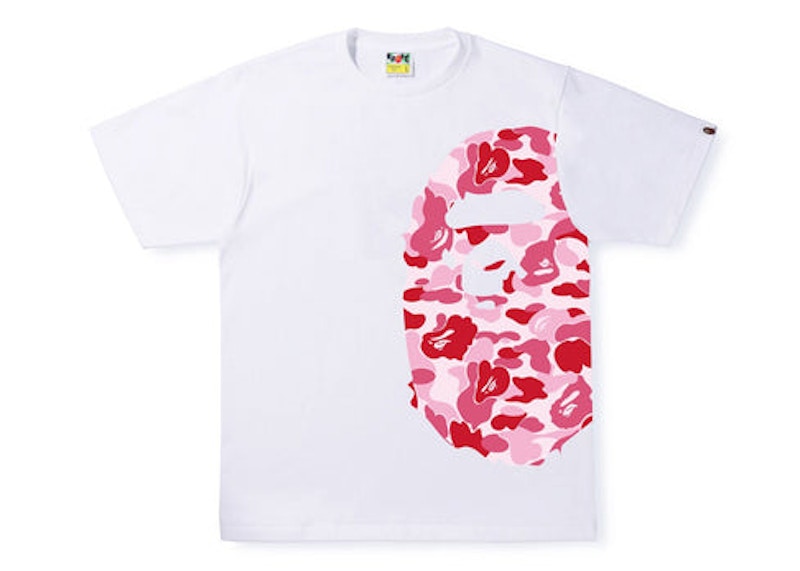 BAPE ABC Camo Side Big Ape Head Tee White/Pink