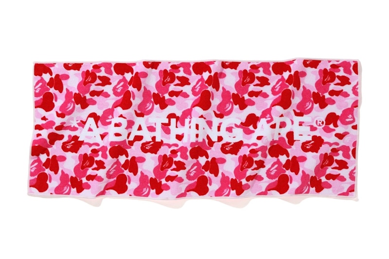 BAPE ABC Camo Sports Towel Pink