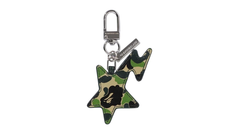 BAPE ABC Camo Sta Keychain Green