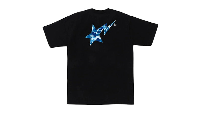 BAPE ABC Camo Sta Logo Tee Black/Blue