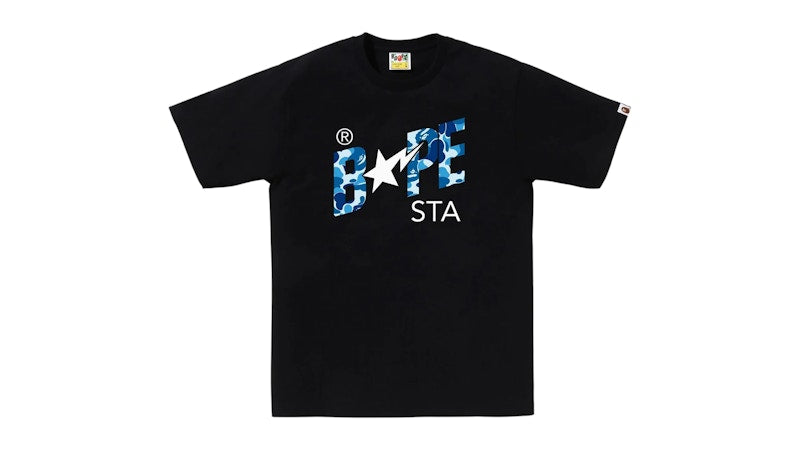 BAPE ABC Camo Sta Logo Tee Black/Blue