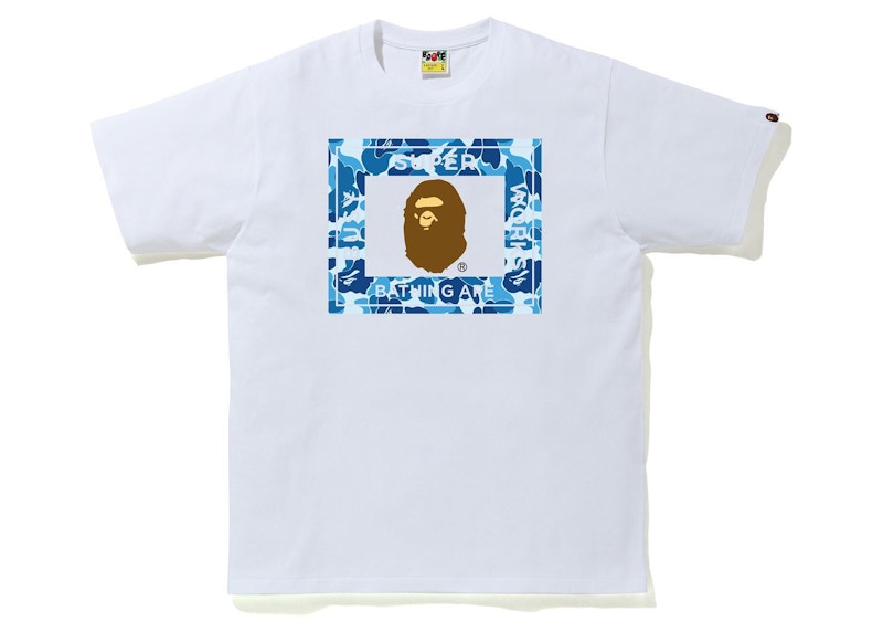 BAPE ABC Camo Super Busy Works Tee White/Blue
