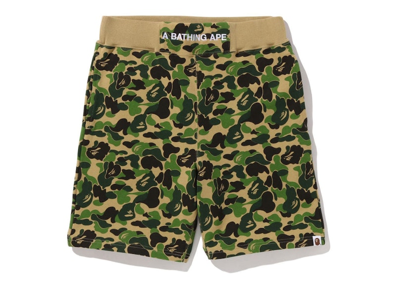 BAPE ABC Camo Sweat Shorts Green