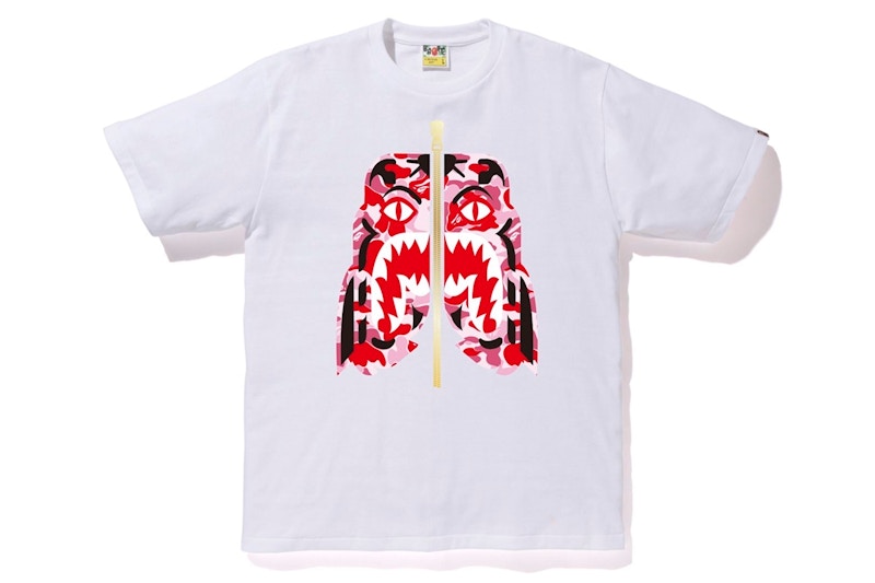 BAPE ABC Camo Tiger Tee White/Pink