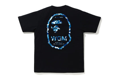 BAPE ABC Camo WGM Ape Head Tee Black/Blue