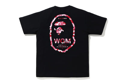 BAPE ABC Camo WGM Ape Head Tee Black/Pink