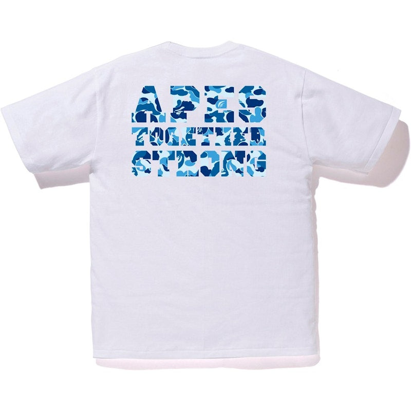 BAPE ABC College ATS Tee White/Blue