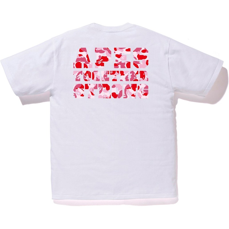 BAPE ABC College ATS Tee White/Pink