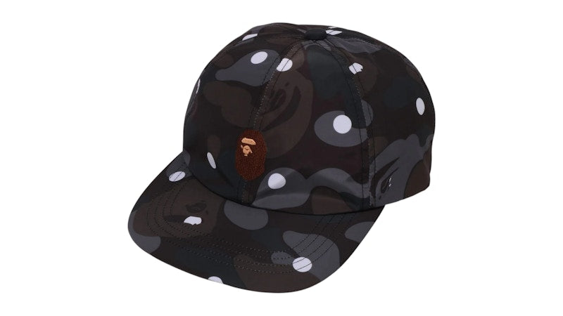 BAPE ABC Dot Camo One Point Panel Cap Black
