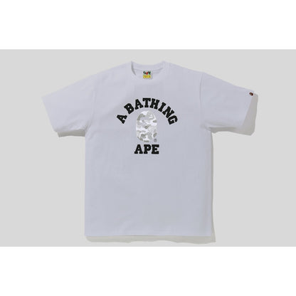 BAPE ABC Dot Reflective Camo College Tee White