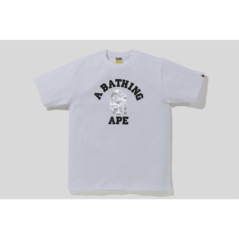 BAPE ABC Dot Reflective Camo College Tee White