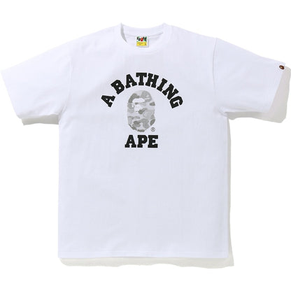 BAPE ABC Dot Reflective Camo College Tee White