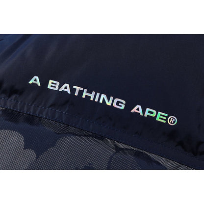 BAPE ABC Dot Reflective Camo Down Jacket Navy