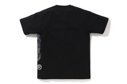 BAPE ABC Dot Reflective Camo Side Ape Head Tee Black