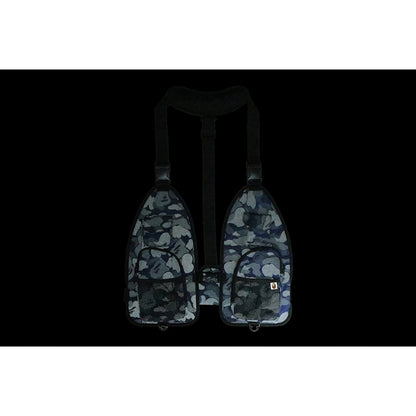 BAPE ABC Dot Reflective Camo Vest Navy