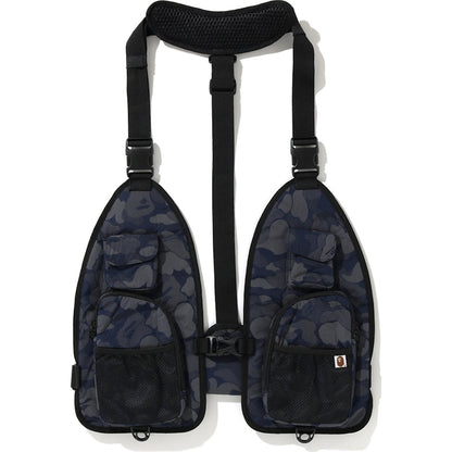 BAPE ABC Dot Reflective Camo Vest Navy