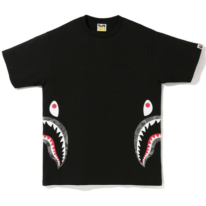 BAPE ABC Dot Reflective Side Shark Tee Black