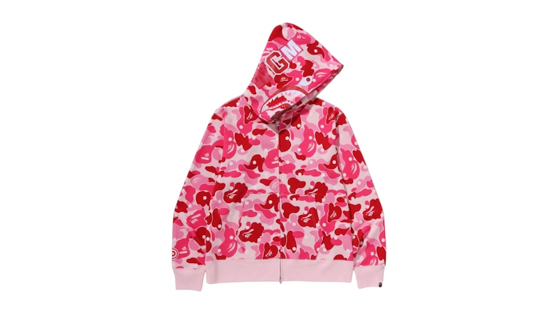 BAPE ABC Dot Shark Full Zip Hoodie Pink