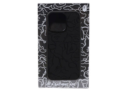 BAPE ABC Line Camo Embossed iPhone 15 Pro Max Case Black