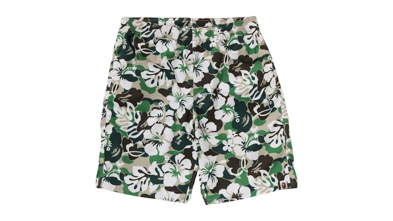 BAPE ABC Resort Camo Beach Shorts Green