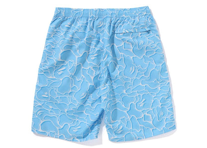 BAPE ABC Sea Surface Camo Beach Shorts Blue