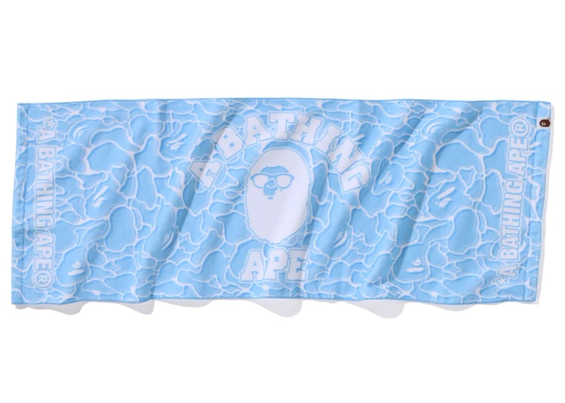 BAPE ABC Sea Surface Camo Beach Towel Blue