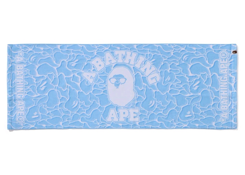 BAPE ABC Sea Surface Camo Beach Towel Blue