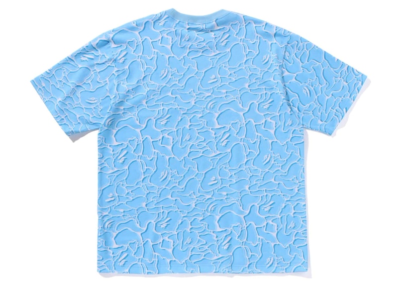BAPE ABC Sea Surface Camo Relaxed Fit Tee Blue