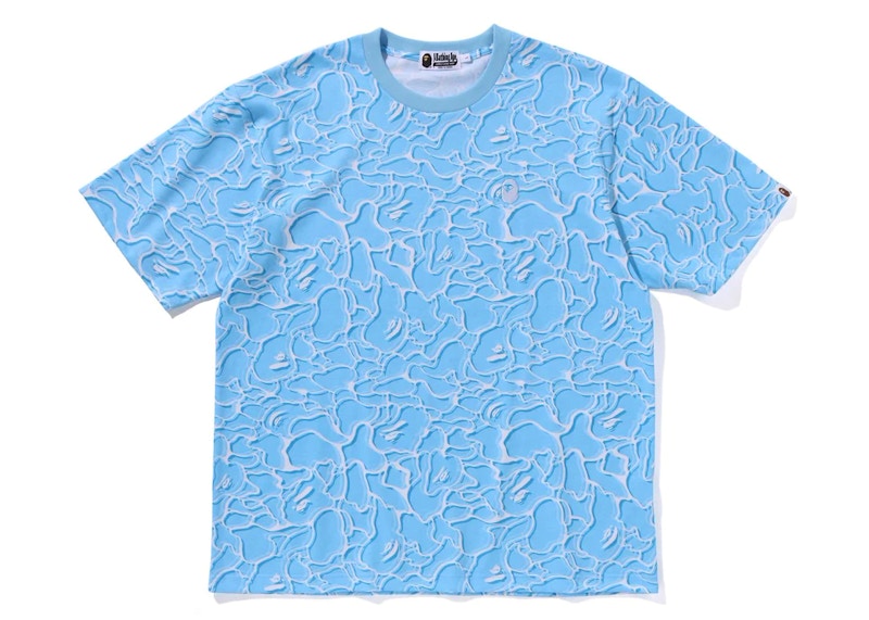 BAPE ABC Sea Surface Camo Relaxed Fit Tee Blue