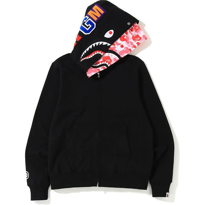 BAPE ABC Shark Full Zip Double Hoodie Black/Pink