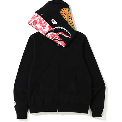 BAPE ABC Shark Full Zip Double Hoodie Black/Pink