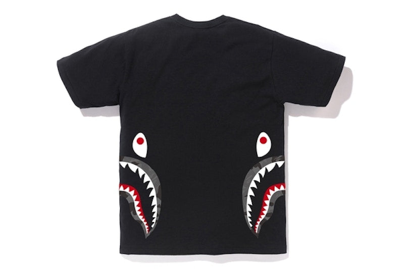 BAPE ABC Side Shark Tee Black/Black