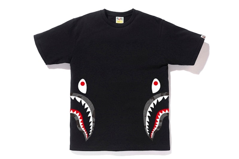 BAPE ABC Side Shark Tee Black/Black