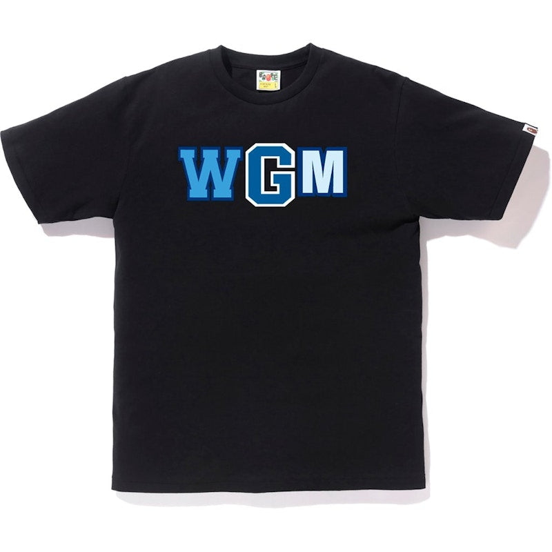 BAPE ABC WGM Milo Gold Zip Shark Tee Black/Blue