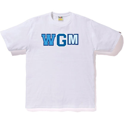 BAPE ABC WGM Milo Gold Zip Shark Tee White/Blue