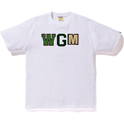 BAPE ABC WGM Milo Gold Zip Shark Tee White/Green