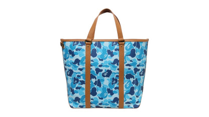 BAPE Abc Camo Pu Ostrich Tote Bag Blue