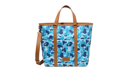 BAPE Abc Camo Pu Ostrich Tote Bag Blue