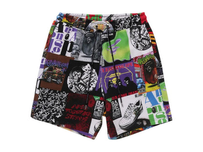 BAPE Album Monogram Sweat Shorts Multicolor