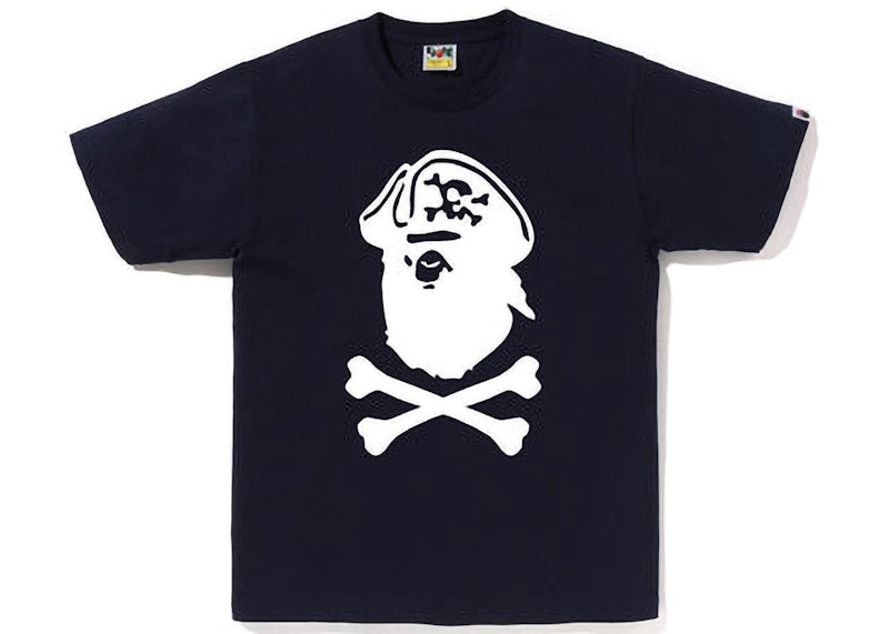 BAPE Ape Crossbone College Tee Navy