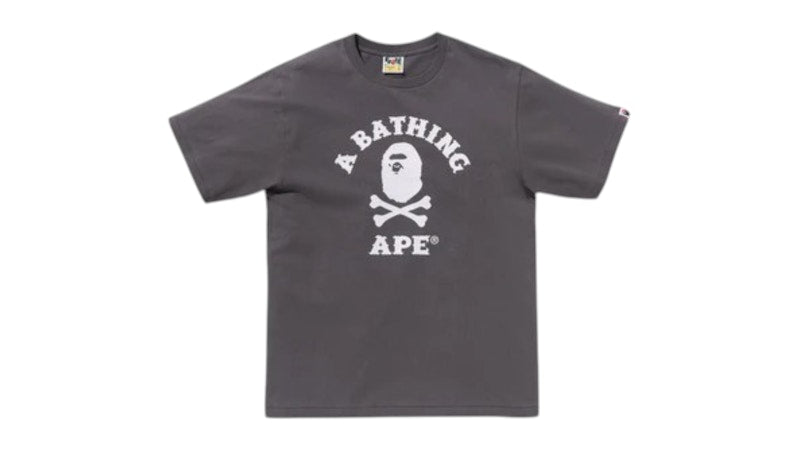 BAPE Ape Crossbone College Tee (SS25) Charcoal