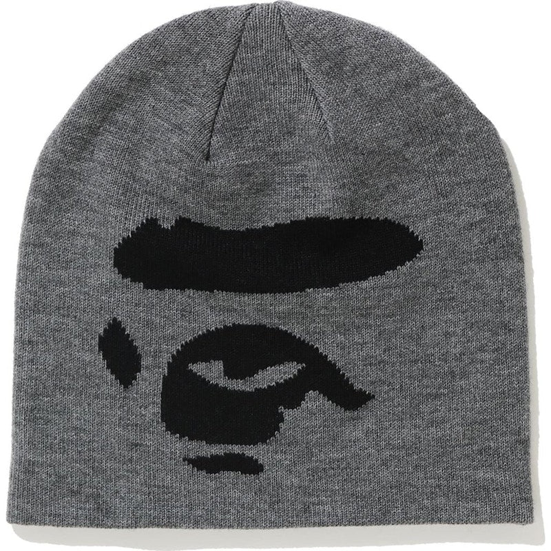 BAPE Ape Face Knit Cap Grey