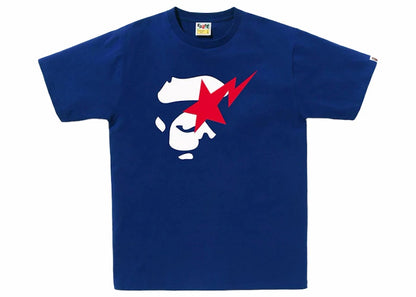 BAPE Ape Face Sta Tee Blue