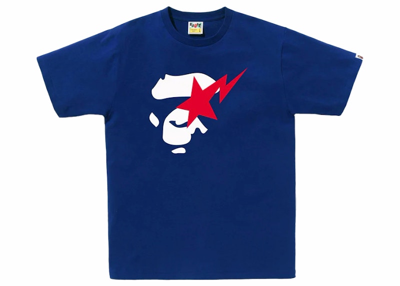 BAPE Ape Face Sta Tee Blue