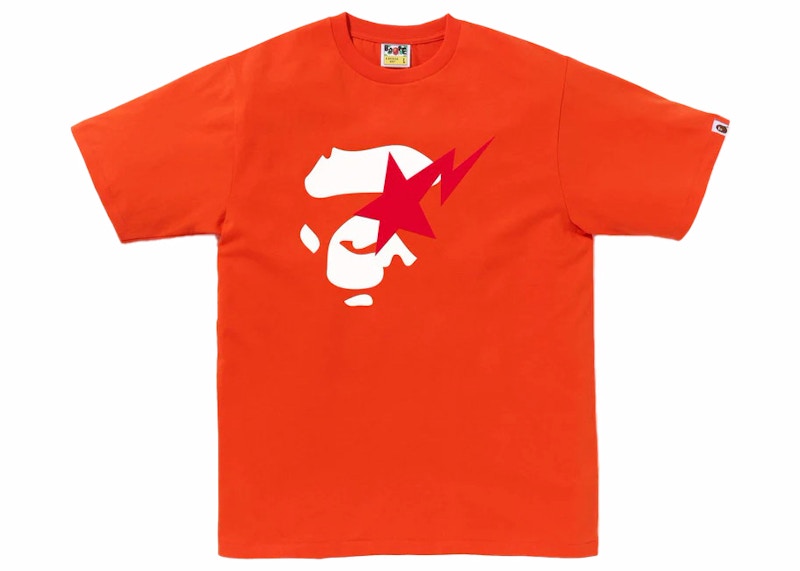BAPE Ape Face Sta Tee Orange