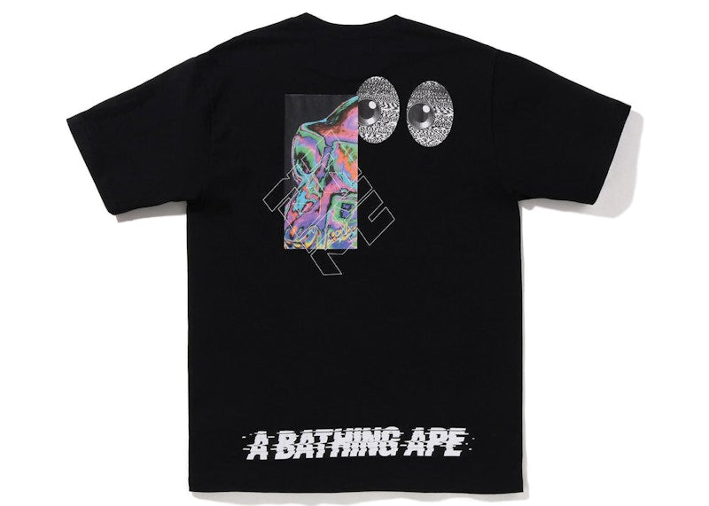 BAPE Ape Glitch Tee Black