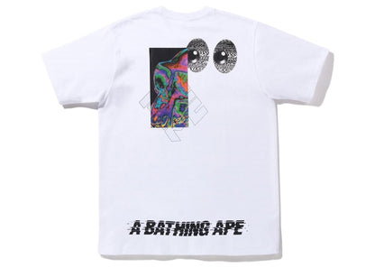 BAPE Ape Glitch Tee White